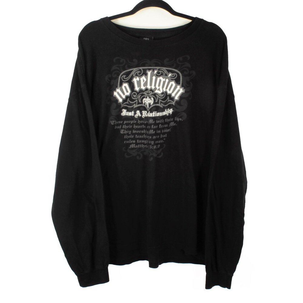 Vintage 00s Not Of This World NOTW No Religion Grunge Long Sleeve Shirt